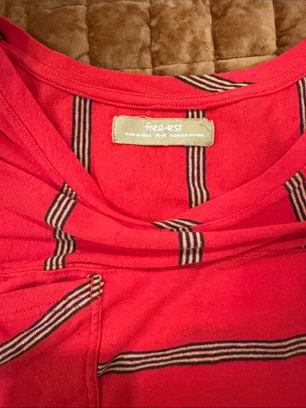 Free People Free-est Red Striped Two-Piece Pant Set - Picture 4 of 4